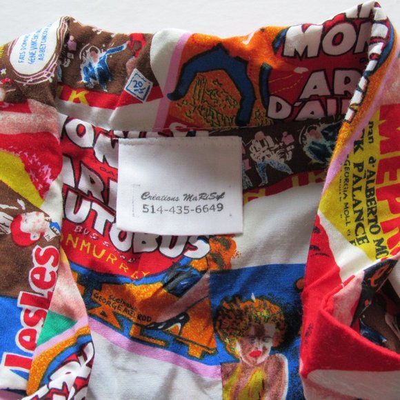 RARE Bespoke Shirt with Marilyn Monroe Brigitte Bardot French Movie Titles Sz M - Picture 15 of 15